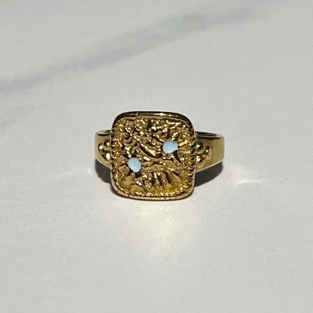 New! “Cleo” Textured Gold Ring